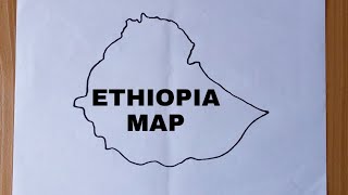 How To Draw Map Of Ethiopia step by step [upl. by Herring]