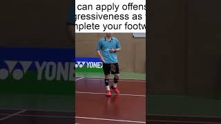 Badminton Backcourt Footwork Drill  Kowi Chandra shorts [upl. by Enyamart]