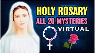 Holy Rosary ALL 20 Mysteries VIRTUAL🌹JOYFUL🌹LUMINOUS🌹SORROWFUL🌹GLORIOUS [upl. by Kermie]