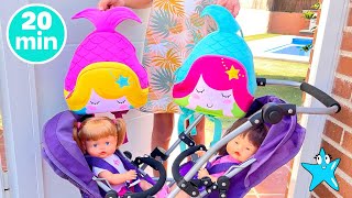 ANI y ONA🦄RUTINA de TARDE🎒con PEREZOSOS y paseo en CARRITOS NUEVOS👶Vídeos para niños [upl. by Ethbin]