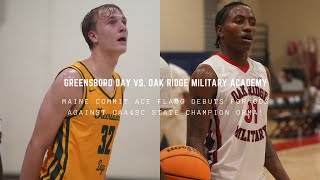 Maine commit Ace Flagg debuts for Greensboro Day vs Oak Ridge Military Academy Full highlights [upl. by Thornie]