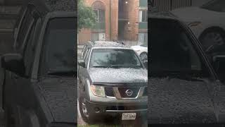 Heavy Hail storm now in Alexandria Virginia 🥶🥶🥶🥶 shorts [upl. by Rybma]