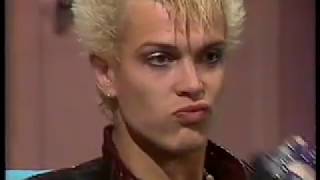 Billy Idol  rare 1984 NZ interview [upl. by Einahpets598]