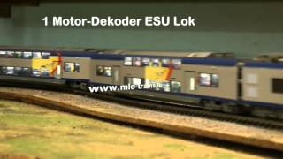 Automotrice HO JOUEF HJ2200 CFL Z 24500 SNCF converties pour Märklin Digital [upl. by Holmen]