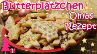 Omas Butterplätzchen  Ausstechplätzchen  Weihnachtsplätzchen mit Zuckerguss [upl. by Airad]