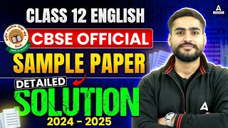 CBSE Class 12 English Sample Paper 202425 with Detailed Solution  CBSE Sample Paper 2025 [upl. by Duff829]