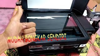 CARA MEMBERSIHKAN SCANNER PRINTER EPSON L360 [upl. by Otes]