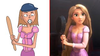 Tangled Scenes Funny Drawing Meme  Try Not to Laugh 😂 [upl. by Assiled]