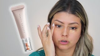 NEW FENTY BEAUTY BRIGHT FIX EYE BRIGHTENER CONCEALER  REVIEW  WEAR TEST [upl. by Domenech323]