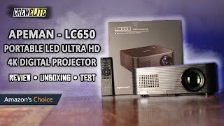 Apeman  LC650 Portable LED 1080P HD Digital Projector  With Ultra 4K Video Support REVIEW [upl. by Elonore]