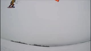 S26 Naish Pivot snowkite 1test Siauliai [upl. by Enihsnus605]