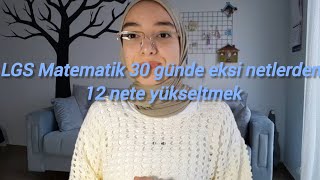 LGS Matematik 30 günde eksi netlerden 12 net yükselmeklgs2025 [upl. by Chrotoem]