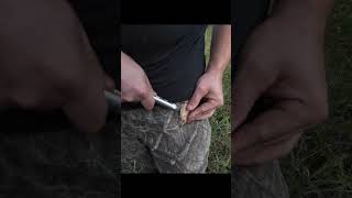 How to make a stone flake… foraging primitive harvesting [upl. by Selij203]