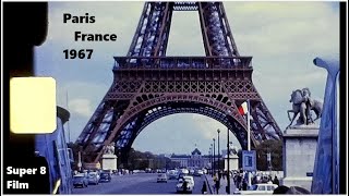 Paris France 1967  wonderful sights  super 8 film footage [upl. by Groark400]