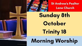 St Andrews Psalter Lane Church Service of Morning Worship for Sunday 8th October 2023 [upl. by Llerruj]