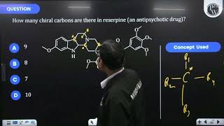 How many chiral carbons are there in reserpine an antipsychotic drug [upl. by Aneekal]