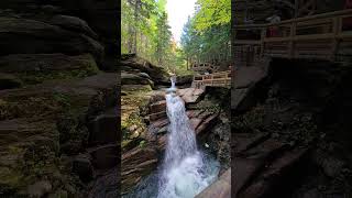 Amazing Sabbaday Falls in Waterville Valley New Hampshire USA 2021 [upl. by Tnecillim]