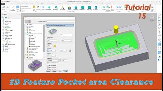 Autodesk Power mill Feature Pocket Clearance  Feature group machining tutorial [upl. by Suzetta]