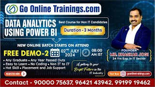 Power BI Demo Part2  July 2nd 2024  Bhaskar Jogi  Go Online Trainings  90000 75637 [upl. by Nagoh785]