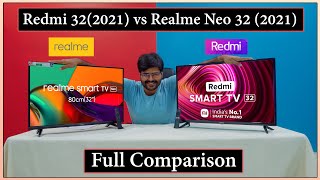 Redmi Smart TV 32 Inch vs Realme Smart TV Neo 32 Inch TV Comaprison in Detail 🔥🔥 [upl. by Atiran]