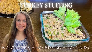 Gluten free Stuffing  Bread Dressing “Breadless Dressing” [upl. by Oilicec318]