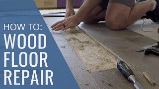 How To Replace One Board In A Floor  Step by Step Hardwood Floor Board Replacement [upl. by Nollahs]