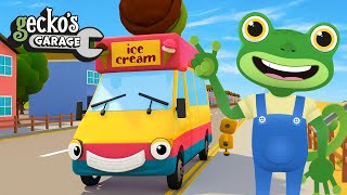 Ice Cream Truck Coming  Geckos Garage  Trucks For Children  Cartoons For Kids [upl. by Mirth]