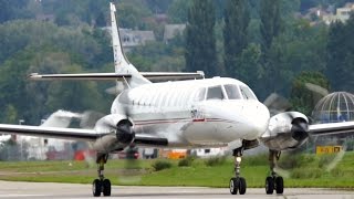 BinAir Fairchild Swearingen Metro 23 TakeOff at Bern Airport [upl. by Eiramassenav161]