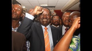 Raila Odinga celebrates after Supreme Court nullified Uhuru Kenyattas win [upl. by Groveman]