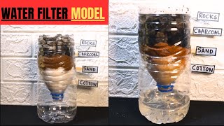 How to make a water filter  water filter working model  Easy water filter making Exhibition model [upl. by Yahsel]