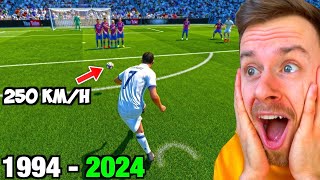 FREISTÖßE von FIFA 94 bis FIFA 24 😳 zu wild [upl. by Nosnehpets]