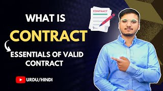 What is Contract amp Essential element of valid contract Urdu  Hindi [upl. by Hgielac953]