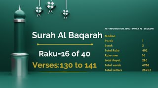 Surah Al Baqarah Raku 16  English Translation and Emotional Quran Tilawat [upl. by Zachar]