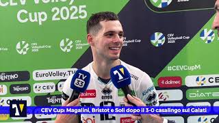 🎙️🟡🔵 MIXED ZONE  Magalini Bristot e Soli dopo il 30 casalingo sul Galati in 2025 CEV Cup [upl. by Gibby]