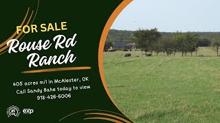 Rouse Rd Ranch 450 acres for sale in South East Oklahoma Home Pastures Cattle Ponds Creek Barn [upl. by Nasas]