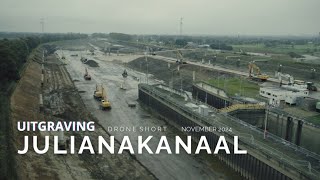 UITGRAVING JULIANAKANAAL  DRONE SHORT [upl. by Ikram]