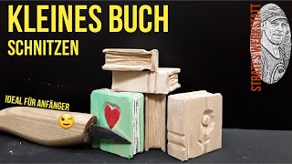 Kleines Buch schnitzen ideal für Anfänger Book CarvingSchnitzenCarving StratisWerkstatt [upl. by Layod]