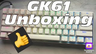 GK61 Unboxing review gateron optical yellow switches [upl. by Kathryne]