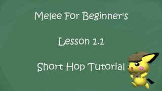 How to Short Hop  Competitive Melee For Beginners Part 1  Super Smash Bros Melee [upl. by Starks]