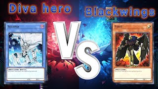 Hero diva vs Blackwings Edison format Yugioh heroes [upl. by Jessamyn]