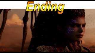 Starcraft 2 Heart of The Swarm Ending  Final Scene Sarah Kerrigan【HD】 [upl. by Ellirehs]