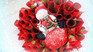 Easy Deco  Geo Mesh Loop Christmas Wreath [upl. by Trebla]