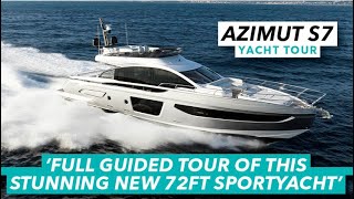 Azimut S7 yacht tour  Full guided tour of this stunning new 72ft sportyacht  Motor Boat amp Yachting [upl. by Atinad]