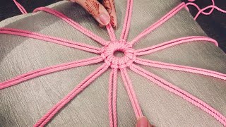 Macrame  Simple diy Macrame wall hanging  Easy Macrame mini tutorial [upl. by Bocaj]