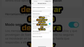 Cómo desactivar estado de lectura en TikTok shorts tiktok redessociales [upl. by Magnusson814]