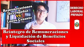 REINTEGRO DE REMUNERACIONES Y LIQUIDACIÓN DE BENEFICIOS SOCIALES  Derecho Laboral Privado PERÚ [upl. by Amej381]