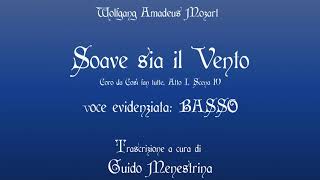 Wolfgang Amadeus Mozart  Soave sia il vento BASSO karaoke [upl. by Luna]