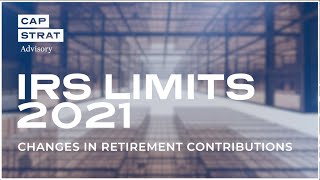 IRS Limits 2021  Retirement Contributions [upl. by Ardnahsal214]