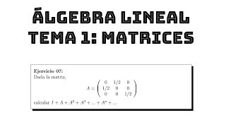 ejercicio 07 potencia enésima  álgebra lineal tema 1 matrices [upl. by Amalbergas]