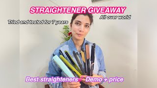 best straighteners price  demo  straightener giveaway  tried and tested for 7 years [upl. by Ilecara]